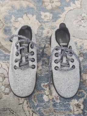 allbirds Kids Grey Wool Lace-Up Sneakers